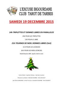 2015 - Tournoi de Noël TARBES (Affiche)