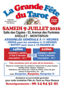 2016 - Biarritz - Fête du Tarot (Affiche)
