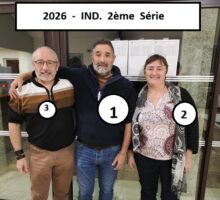 2026 – Individuel 2ème Série – Podium
